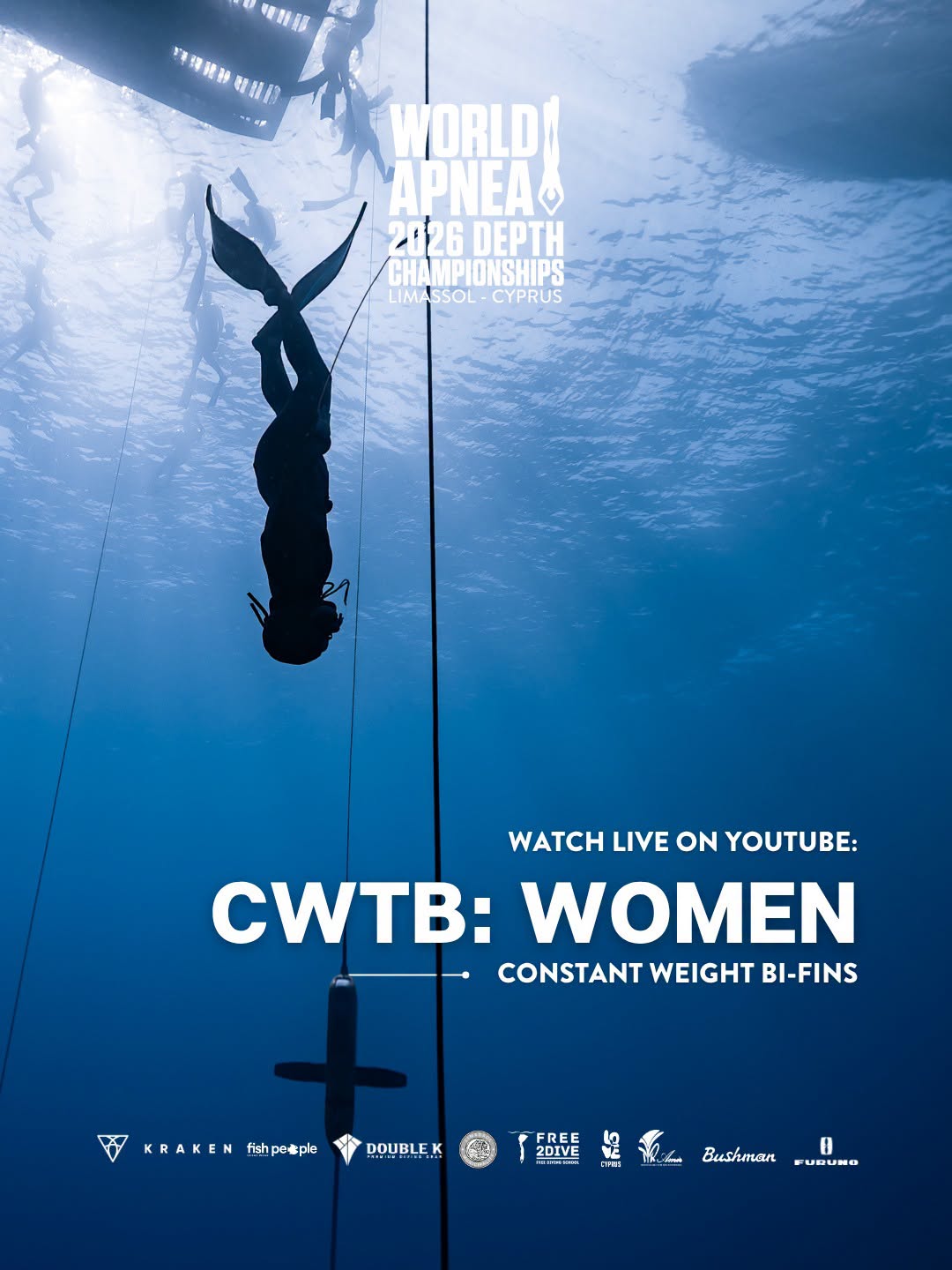 Resharing from @aidafreediving: Two days ago she took CNF gold. Today Zsófia Törőcsik (HUN) goes for a World Record.

Women's Constant Weight Bifins (CWTB) opens day three of the World Apnea 2026 Depth Championships, and Törőcsik has announced 113m - a World Record attempt in her second discipline of the week. Behind her, Nataliia Zharkova (UKR) has called 106m and Sanda Delija (CRO) 101m.

60 athletes in the water, with a World Record, a Continental Record (Jade MacDonald-Razvi, AUS, 90m) and 16 National Records among the announced depths.

The start list is up on the AIDA website, first Official Top at 09:00 Cyprus time.
Watch every dive live on YouTube - link in bio.

Wishing all athletes smooth and successful dives!

#worldapnea #freediving #freedivingwch #limassol2026 Prikaži manj