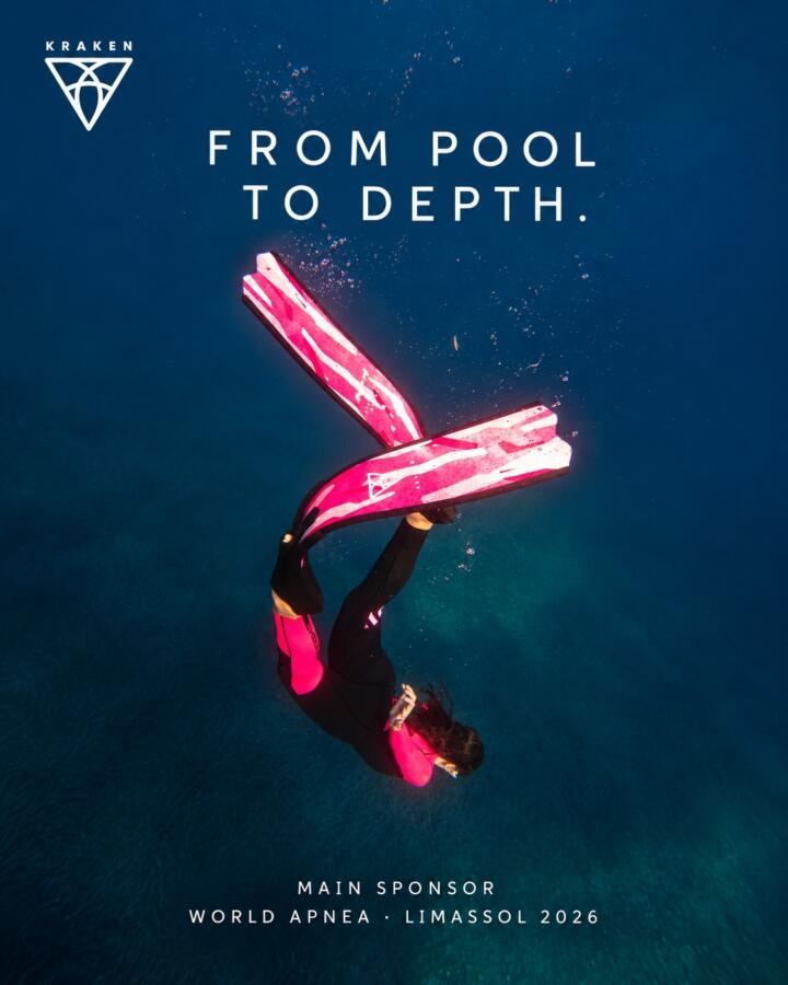 From Budapest to Limassol — we’re proud to be back.

After supporting the World Apnea 2026 Pool Championships in Budapest, we’re joining the Depth Championships in Limassol as Main Sponsor.

For over 20 years, we’ve been developing freediving equipment — from asymmetric carbon fins to carefully engineered foot pockets. Supporting the community we design for is an important part of what we do.

Meet our team in Limassol, get a closer look at our equipment and book a fin-testing session.

See you there.

#Kraken #KrakenPlanet #Freediving #WorldApnea2026 #Limassol